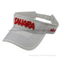 Cotton Twill Short Visor Cap with 3D Embroidery and Velcro Strap at BackNew